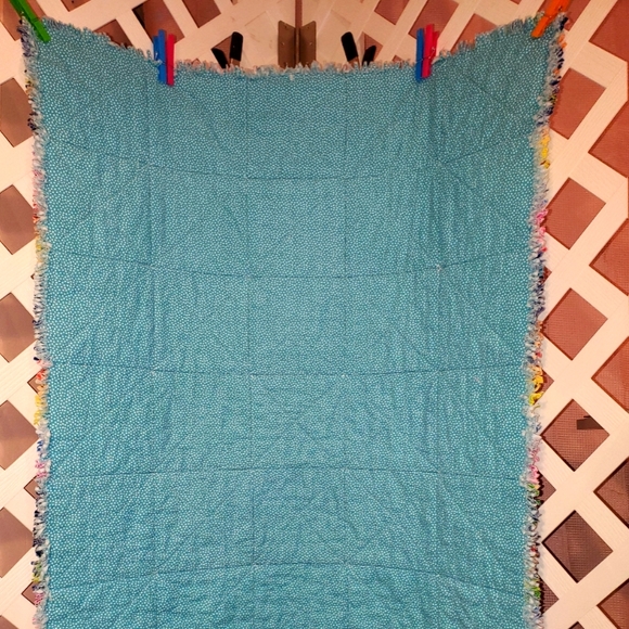 Handmade Baby/Toddler Flannel Mermaid Rag Quilt - Picture 4 of 5